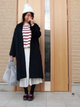 「Dear（ディアー）のアイテム」を使った、MUNさん（レディース・159cm）の冬コーディネート