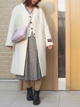 「アイテム（ハンドケア/ハンドクリーム）」を使った、MUNさん（レディース・159cm）の冬コーディネート