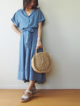 MUNさん（レディース・159cm）の夏コーディネート