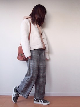 「プルオーバーパーカー」｜「アイテム（その他アウター）」を使った、MUNさん（レディース・159cm）の冬コーディネート