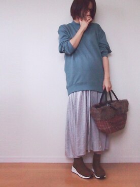 「ファーカゴバッグ」｜MUNさん（レディース・159cm）の秋コーディネート