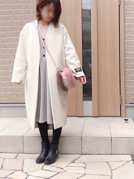 「A part by（アパートバイ）のアイテム（その他アウター）」を使った、MUNさん（レディース・159cm）の冬コーディネート