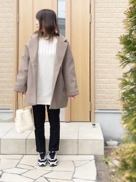 「airmax」｜「アイテム（その他アウター）」を使った、MUNさん（レディース・159cm）の冬コーディネート