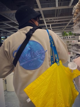 「newhattan（ニューハッタン）のnewhattan / ウォッシュド コットン ツイル バケットハット（ハット、ブラック系）」を使った、しゅんすけさん（メンズ・175cm）の春コーディネート
