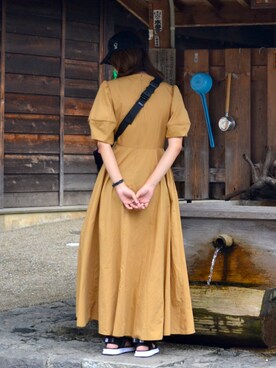 「CLANE（クラネ）のアイテム（ボディバッグ/ウエストポーチ）」を使った、3ikaさん（レディース・163cm）の秋コーディネート