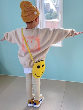 「DHOLIC kids（ディーホリックキッズ）のアイテム（帽子）」を使った、rui_kai_smile♡さん（レディース・163cm）の冬コーディネート
