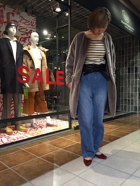 「BEAUTY&YOUTH UNITED ARROWS（ビューティーアンドユースユナイテッドアローズ）のアイテム（ジャケット/アウター、ベージュ系）」を使った、Mariko Ishinoさん（レディース・167cm）の冬コーディネート
