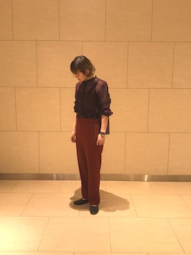 「OKIRAKU（オキラク）のアイテム（シャツ/ブラウス、その他）」を使った、Mariko Ishinoさん（レディース・167cm）の夏コーディネート