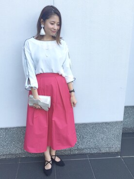 「Discoat Parisien」｜「アイテム（バレエシューズ）」を使った、YUKO☆さん（レディース・165cm）の春コーディネート