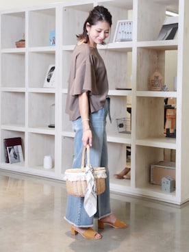「イロチ買い」｜「アイテム（その他シューズ）」を使った、YUKO☆さん（レディース・165cm）の春コーディネート