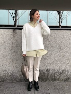 「DISCOAT（ディスコート）のアイテム（ブーツ）」を使った、YUKO☆さん（レディース・165cm）の冬コーディネート