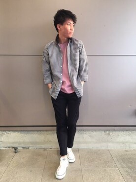 かずてるさん（メンズ・172cm）の春コーディネート