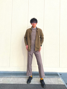 「GRIZZLY（グリズリー）のアイテム（パンツ）」を使った、kunpei514さん（メンズ・180cm）の冬コーディネート