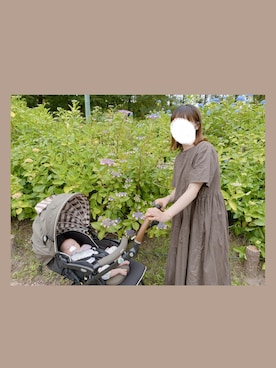 「chambre de charme（シャンブルドゥシャーム）のアイテム（ワンピース）」を使った、rosso_sacula_さん（キッズ・60cm）の秋コーディネート