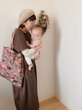 「chambre de charme（シャンブルドゥシャーム）のアイテム（ワンピース）」を使った、rosso_sacula_さん（レディース・156cm）の秋コーディネート