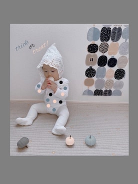 「marimekko（マリメッコ）のアイテム（その他）」を使った、rosso_sacula_さん（キッズ・60cm）の秋コーディネート