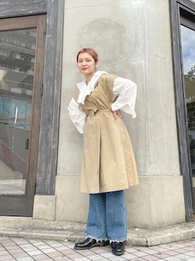 「Kastane（カスタネ）のアイテム（トレンチコート）」を使った、YUKI  KATOさん（レディース・159cm）の冬コーディネート