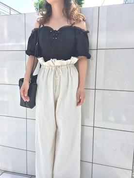 「HELK（ヘルク）のアイテム（バッグ）」を使った、Mari Kumagaiさん（レディース・165cm）の夏コーディネート