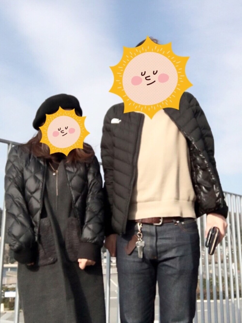 「UNIQLOのアイテム（ダウンジャケット/コート、ブラック系）」を使った、ゆんさん（レディース・148cm）の冬コーディネートの1枚目の写真