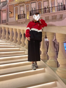「FILA（フィラ）のアイテム（スタジャン）」を使った、phiphi🧸さん（レディース・170cm）の春コーディネート