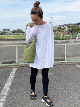 「via j（ヴィアジェイ）のvia j (ヴィアジェイ)  レギンスLight（レギンス/スパッツ）」を使った、SAYO☻さん（レディース・157cm）の秋コーディネート