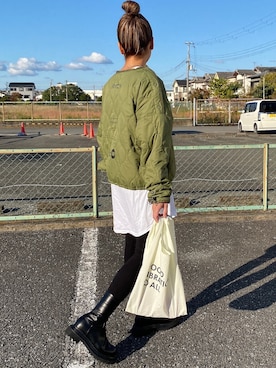 「RVCA（ルーカ）のアイテム（その他アウター）」を使った、SAYO☻さん（レディース・157cm）の秋コーディネート