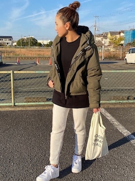 「RVCA（ルーカ）のアイテム（ジャケット/アウター）」を使った、SAYO☻さん（レディース・157cm）の冬コーディネート