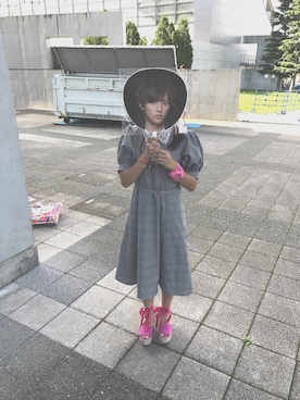 「仙台」｜「アイテム（アクセサリー）」を使った、Tomokaさん（レディース・152cm）の夏コーディネート