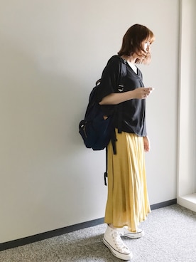 「ベルイエロー」｜Naiさん（レディース・156cm）の春コーディネート