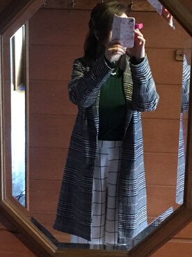 「andemiu」｜「アイテム（チェスターコート）」を使った、utaseさん（レディース・157cm）の秋コーディネート