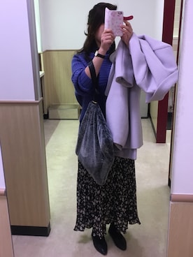 「andemiu」｜「アイテム（チェスターコート）」を使った、utaseさん（レディース・157cm）の冬コーディネート