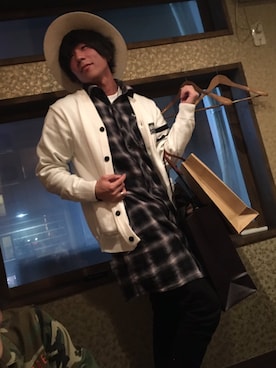「飲み会」｜大澤宗さん（メンズ・167cm・20代）の冬コーディネート