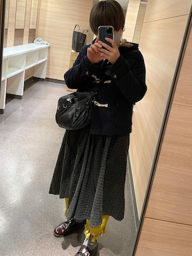 「Samansa Mos2（サマンサ モスモス）のアイテム（ワンピース、グリーン系）」を使った、☔️さん（レディース・155cm）の秋コーディネート