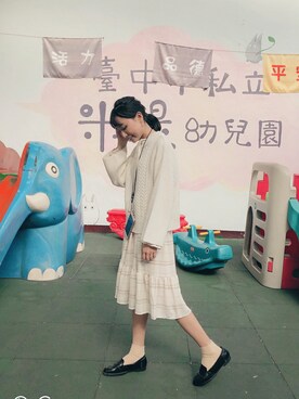 「毛衣」｜「アイテム（ワンピース/ドレス）」を使った、君俞さん（レディース・154cm）の冬コーディネート