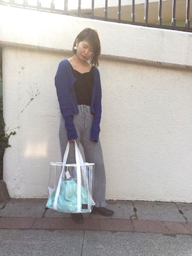 「アイテム（キャミソール）」を使った、三原 未央さん（レディース・171cm）の春コーディネート