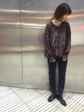 「Kastane（カスタネ）のアイテム（シャツ/ブラウス）」を使った、三原 未央さん（レディース・171cm）の春コーディネート