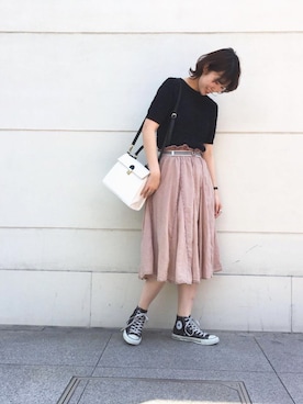 「ピグメント」｜三原 未央さん（レディース・171cm）の春コーディネート