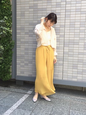 「アイテム（キャミソール）」を使った、三原 未央さん（レディース・171cm）の夏コーディネート