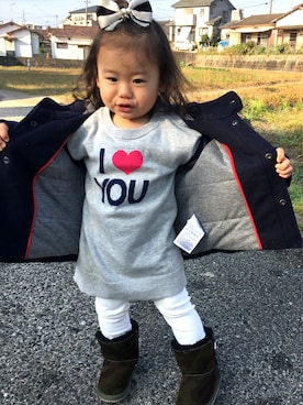 「GAPbaby」｜♡Ayumiki♡さん（キッズ・80cm）の秋コーディネート