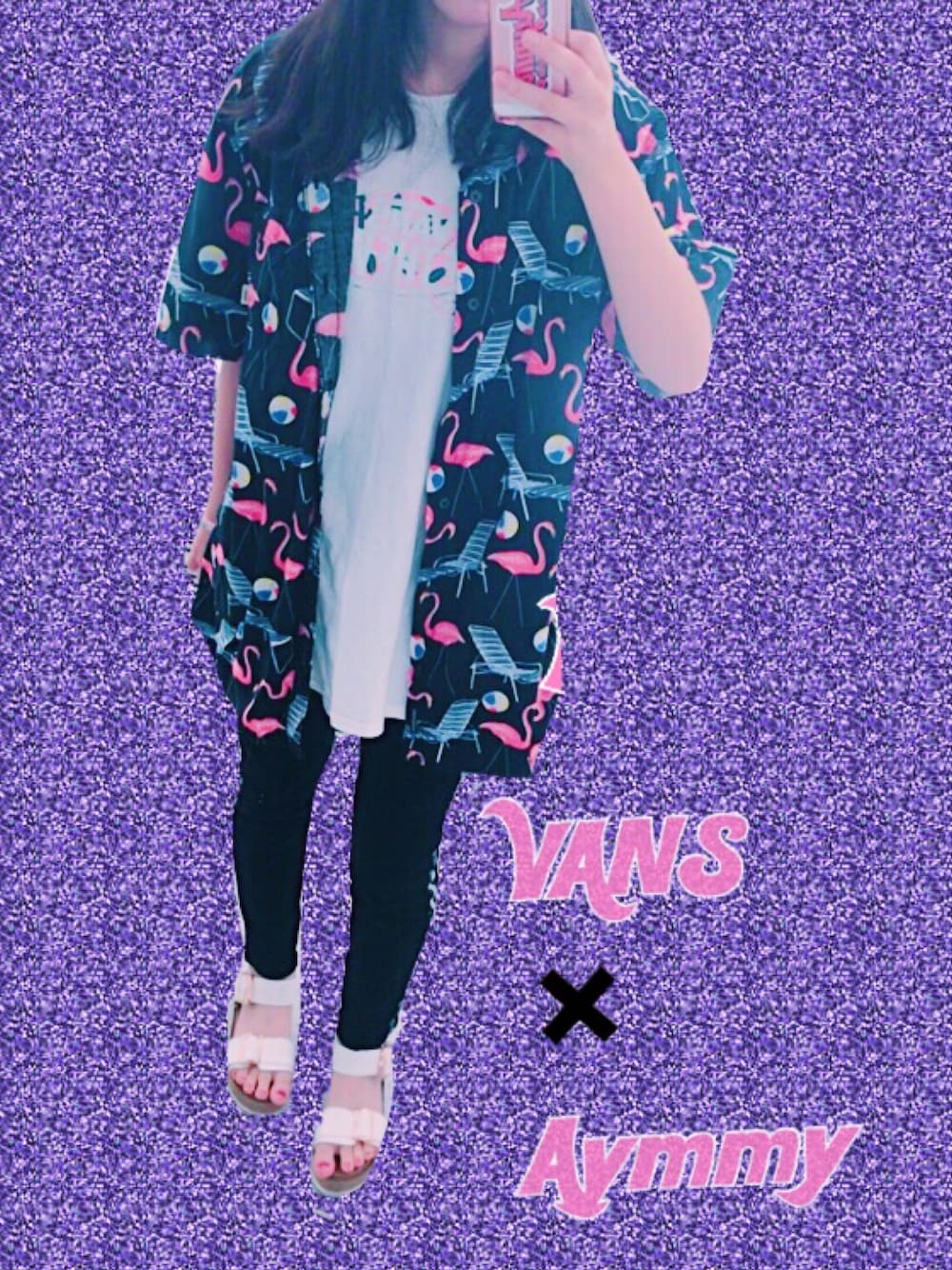 「Aymmy in the batty girls、VANS、ootd、瀬戸あゆみ」｜「VANSのアイテム（シャツ/ブラウス、ブラック系）」を使った、Kanaさん（レディース・161cm）の夏コーディネートの1枚目の写真