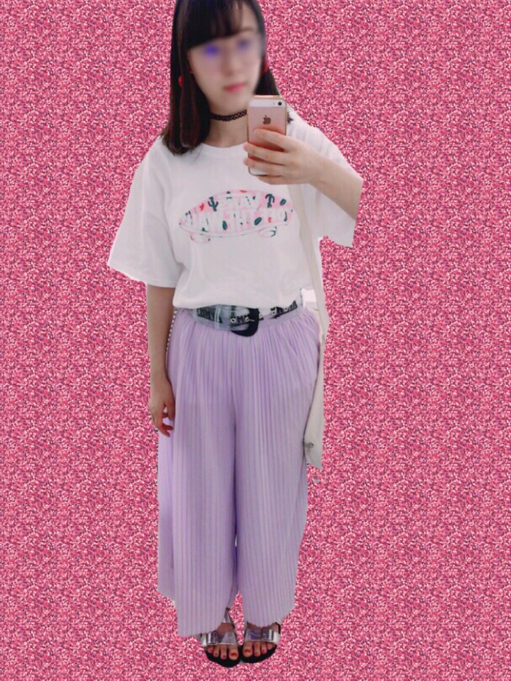 「Aymmy in the batty girls、w closet、夏、VANS、原宿」｜「dazzlinのラメハートピアス（ピアス（両耳用）、レッド系）」を使った、Kanaさん（レディース・161cm）の夏コーディネートの1枚目の写真