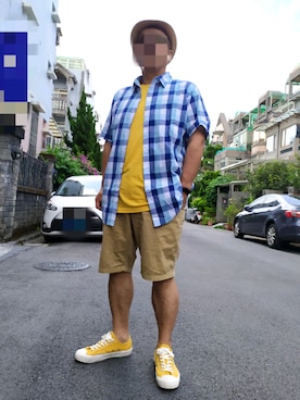 「EXCELSIOR（エクセルシオール）のアイテム」を使った、Sbunz Liouさん（メンズ・171cm）の夏コーディネート