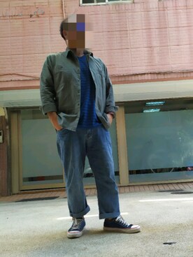 「Li-Ning（リーニン）のアイテム」を使った、Sbunz Liouさん（メンズ・171cm）の秋コーディネート