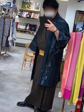 「きものコーディネート」｜「アイテム（その他）」を使った、ズッキーさん（メンズ・180cm）の冬コーディネート