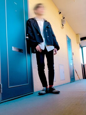 「ZIP FIVE（ジップファイブ）のアイテム（トレンチコート）」を使った、ＳＨＯＹＡさん（メンズ・170cm）の冬コーディネート