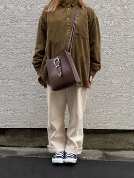 「アプレジュール」｜「アイテム（デニムパンツ）」を使った、さくらさん（レディース・153cm）の秋コーディネート