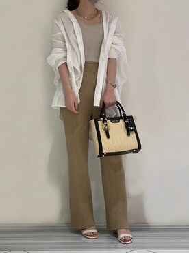 「アイテム（チャーム、イエロー系）」を使った、SAMANTHAVEGAShopStaffさん（レディース・160cm）の夏コーディネート