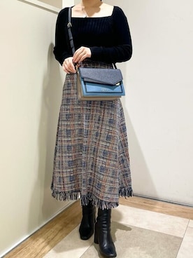 「トランプ柄」｜SAMANTHAVEGAShopStaffさん（レディース・154cm）の秋コーディネート
