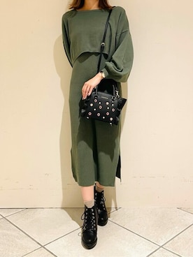 「フラッター」｜SAMANTHAVEGAShopStaffさん（レディース・160cm）の冬コーディネート