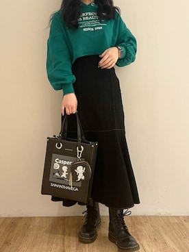 「キャスパー」｜SAMANTHAVEGAShopStaffさん（レディース・154cm）の冬コーディネート